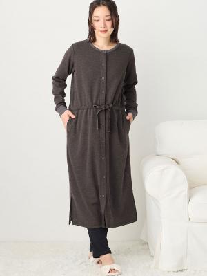 マタニティ パジャマ・ルームウェア|あったか裏シャギーブラウジングワンピース パジャマ  fairy（フェアリー）マタニティ・産後 【出産後も長く使える】|チャコール