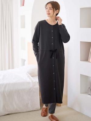 マタニティ パジャマ・ルームウェア|あったか裏シャギーブラウジングワンピース パジャマ  fairy（フェアリー）マタニティ・産後 【出産後も長く使える】|ブラック