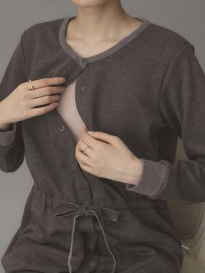 マタニティ パジャマ・ルームウェア|あったか裏シャギーブラウジングワンピース パジャマ  fairy（フェアリー）マタニティ・産後 【出産後も長く使える】