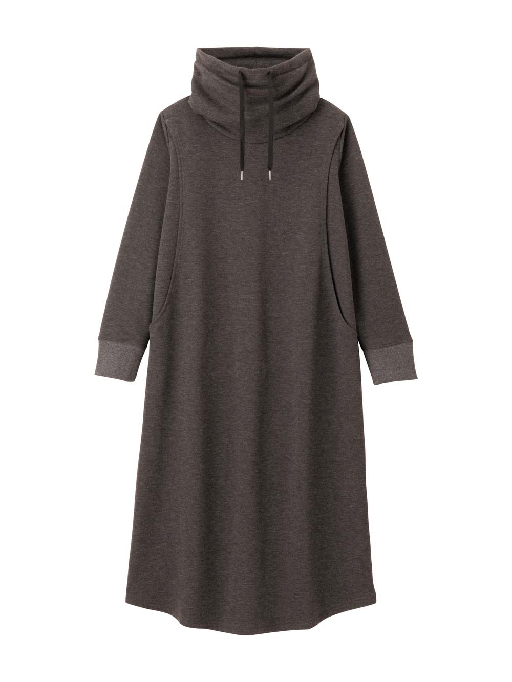 マタニティ ワンピース|あったか裏シャギーらくちんワンピース fairy（フェアリー）マタニティ・産後 【出産後も長く使える】|チャコール