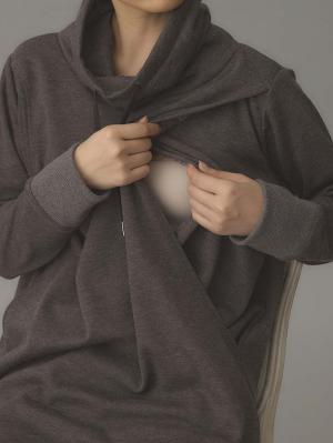 マタニティ ワンピース|あったか裏シャギーらくちんワンピース fairy（フェアリー）マタニティ・産後 【出産後も長く使える】