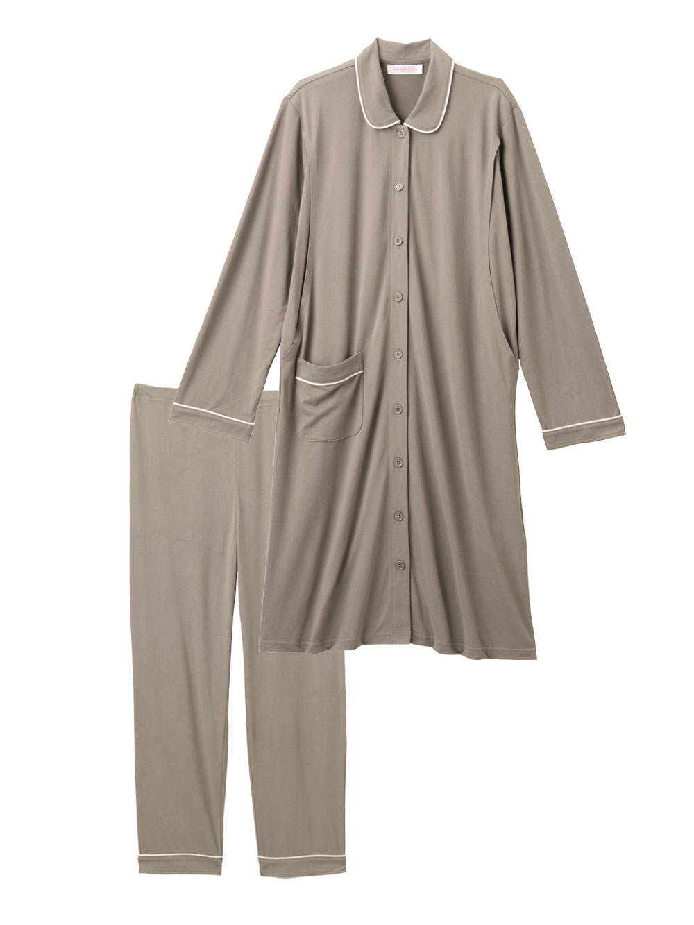 マタニティ パジャマ・ルームウェア|とろみらくちんパジャマ(サイドスリット開き) マタニティ・産後 【出産後も長く使える】|モカ