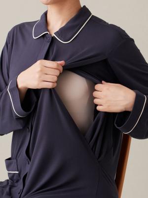 マタニティ パジャマ・ルームウェア|とろみらくちんパジャマ(サイドスリット開き) マタニティ・産後 【出産後も長く使える】