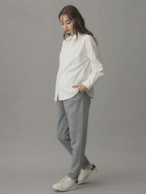 マタニティ パンツ|裏起毛ゆったりジョガーパンツ  fairy（フェアリー） マタニティ・産後 【出産後も長く使える】|杢グレー