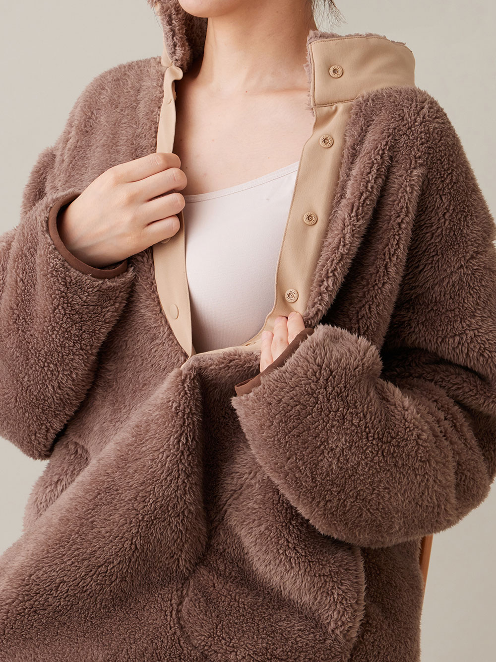 マタニティ パジャマ・ルームウェア|毛布みたいにあたたかいリラックスルームウェアワンピース マタニティ・授乳服【出産後も長く使える】