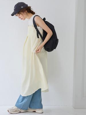 マタニティ ワンピース|【選んでオトクな割引キャンペーン対象】ふくれジャガードキャミワンピース マタニティ・授乳服【出産後も長く使える】|アイボリー
