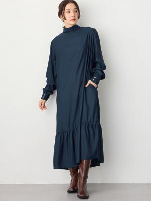 マタニティ ワンピース|前後２WAYボウタイティアードワンピース　マタニティ・授乳服【出産後も長く使える】