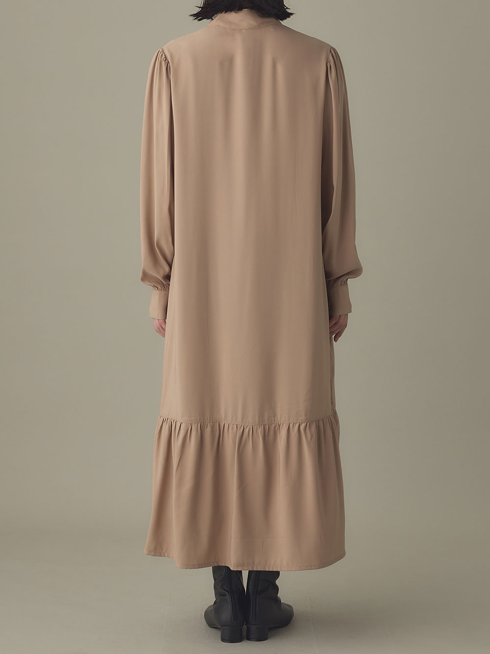 マタニティ ワンピース|前後２WAYボウタイティアードワンピース　マタニティ・授乳服【出産後も長く使える】