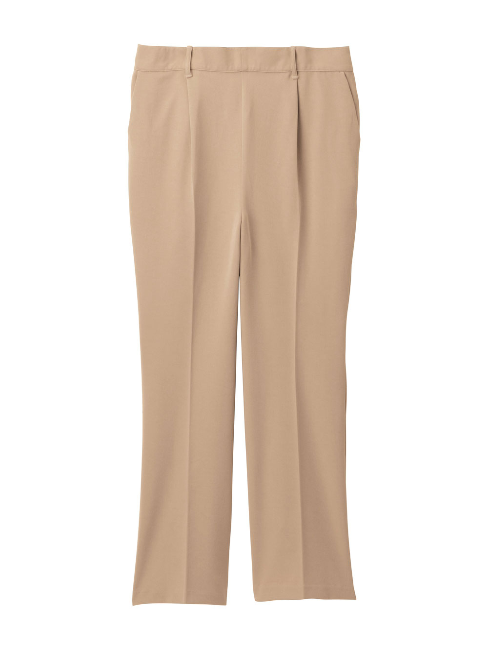 マタニティ パンツ|バックギャザーフレアパンツ マタニティ・産後【出産後も長く使える】|ベージュ