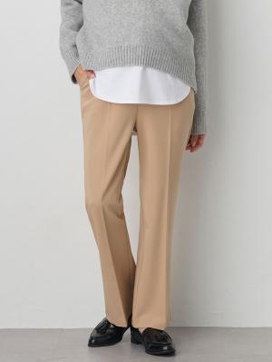 マタニティ パンツ|バックギャザーフレアパンツ マタニティ・産後【出産後も長く使える】|ベージュ