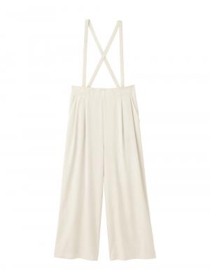 マタニティ パンツ|サスペンダー付きワイドパンツ　マタニティ・産後【出産後も長く使える】|オフ