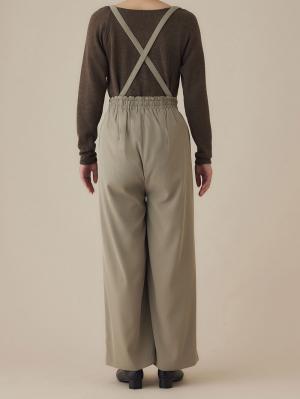 マタニティ パンツ|サスペンダー付きワイドパンツ　マタニティ・産後【出産後も長く使える】