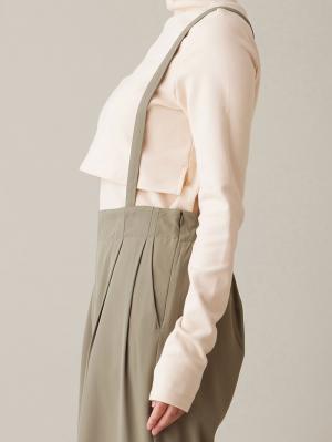 マタニティ パンツ|サスペンダー付きワイドパンツ　マタニティ・産後【出産後も長く使える】