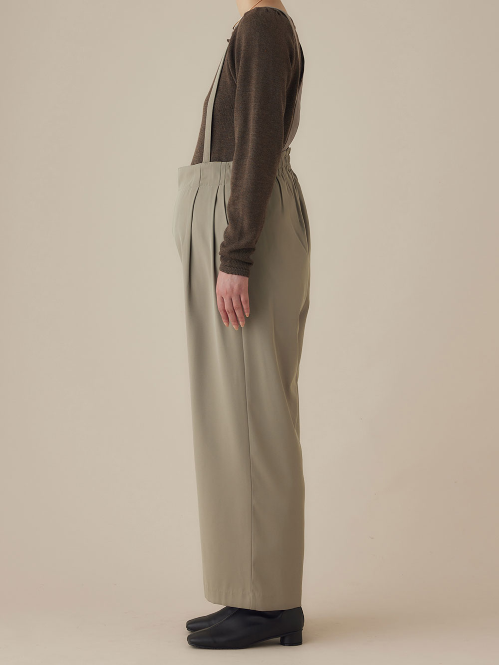 マタニティ パンツ|サスペンダー付きワイドパンツ　マタニティ・産後【出産後も長く使える】