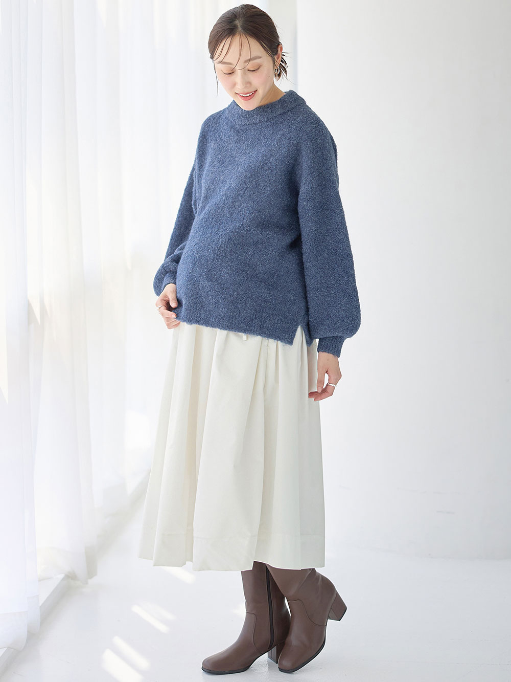 マタニティ スカート|ギャザースカート　マタニティ・産後【出産後も長く使える】|オフ