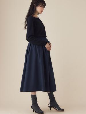 マタニティ スカート|【あったか～い。冬支度セール対象】ギャザースカート　マタニティ・産後【出産後も長く使える】|ネイビー