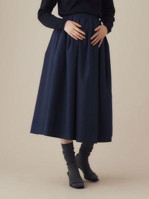 マタニティ スカート|【あったか～い。冬支度セール対象】ギャザースカート　マタニティ・産後【出産後も長く使える】|ネイビー