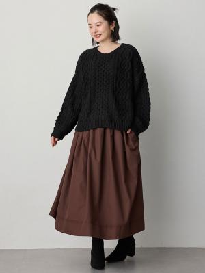 マタニティ スカート|ギャザースカート　マタニティ・産後【出産後も長く使える】|ブラウン