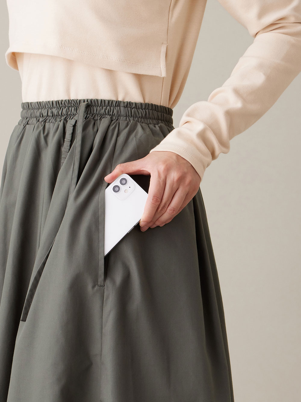 マタニティ スカート|ギャザースカート　マタニティ・産後【出産後も長く使える】