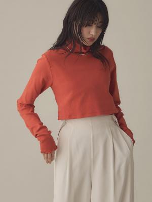 綿混カラーリブタートル　マタニティ・授乳服【出産後も長く使える】10461