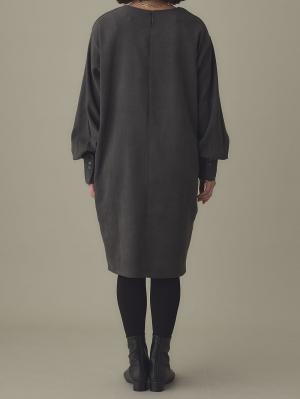 マタニティ ワンピース|微起毛ツイルミニワンピース　マタニティ・授乳服【出産後も長く使える】