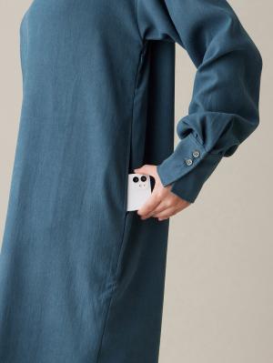 マタニティ ワンピース|微起毛ツイルミニワンピース　マタニティ・授乳服【出産後も長く使える】