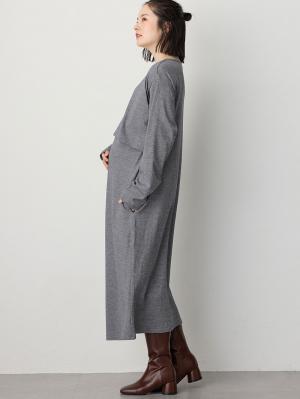 マタニティ ワンピース|レースワンピース×ニットソーワンピースセット　マタニティ・授乳服【出産後も長く使える】|アイボリー