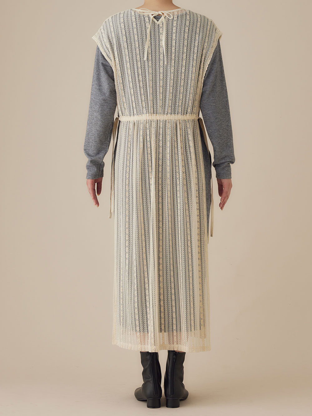 マタニティ ワンピース|レースワンピース×ニットソーワンピースセット　マタニティ・授乳服【出産後も長く使える】