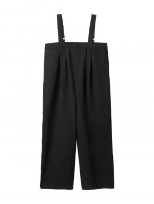 マタニティ パンツ|Wアジャスター付きオールインワン　マタニティ・授乳服【出産後も長く使える】|ブラック