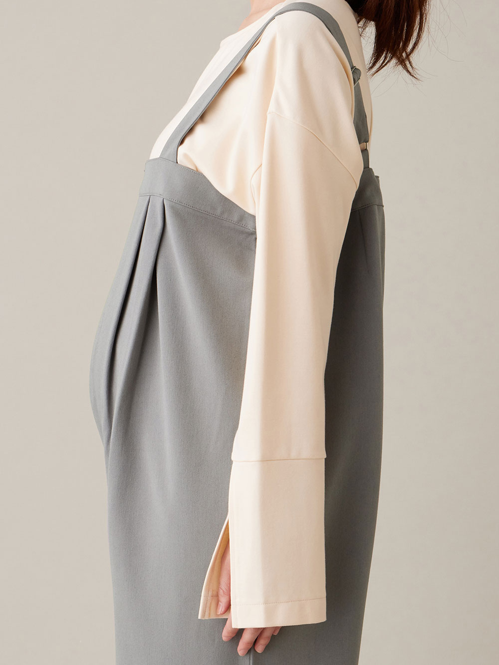 マタニティ パンツ|Wアジャスター付きオールインワン　マタニティ・授乳服【出産後も長く使える】