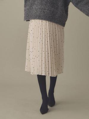 ドット柄プリーツスカート　マタニティ・産後【出産後も長く使える】10468