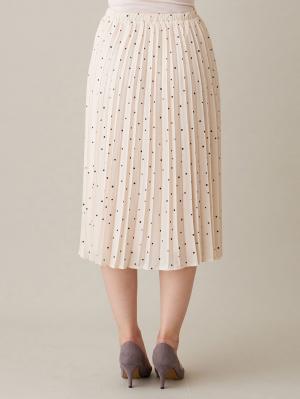 マタニティ スカート|ドット柄プリーツスカート　マタニティ・産後【出産後も長く使える】