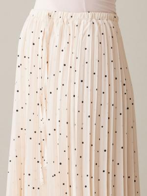 マタニティ スカート|ドット柄プリーツスカート　マタニティ・産後【出産後も長く使える】
