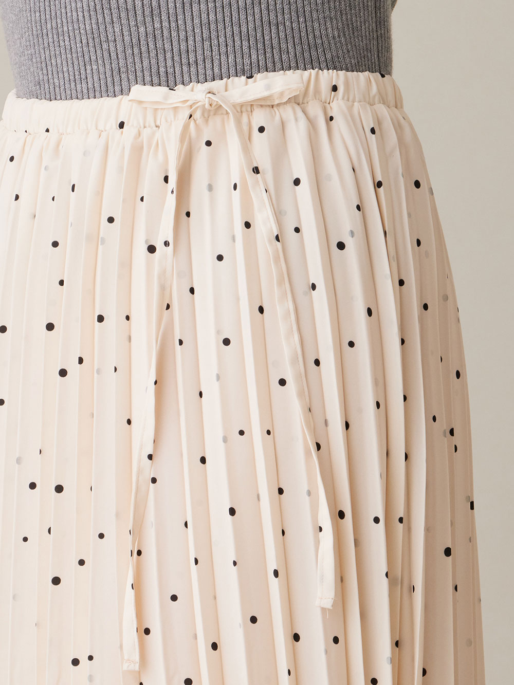 マタニティ スカート|ドット柄プリーツスカート　マタニティ・産後【出産後も長く使える】
