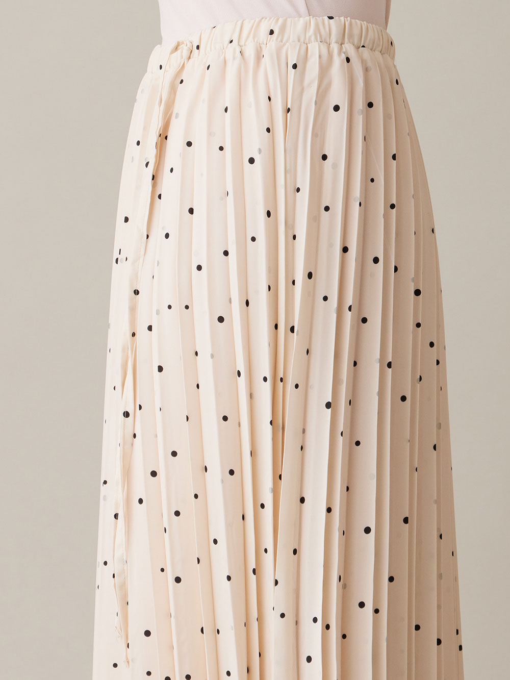 マタニティ スカート|ドット柄プリーツスカート　マタニティ・産後【出産後も長く使える】