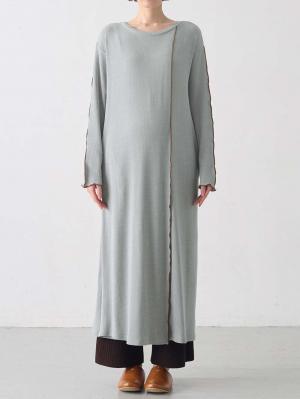 マタニティ パジャマ・ルームウェア|綿混長袖リブネグリジェ マタニティ・産後授乳パジャマ【出産後も長く使える】