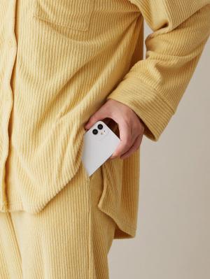 マタニティ パジャマ・ルームウェア|綿混パイルリブシャツ&パンツパジャマ　マタニティ・産後授乳パジャマ【出産後も長く使える】