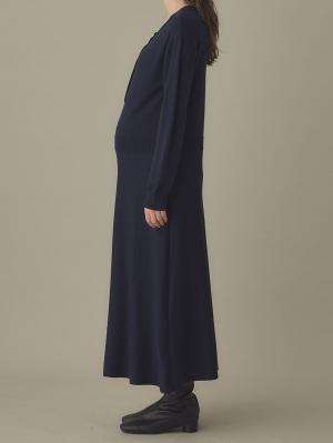 マタニティ ワンピース|パールボタンワンピース　マタニティ・授乳服【出産後も長く使える】