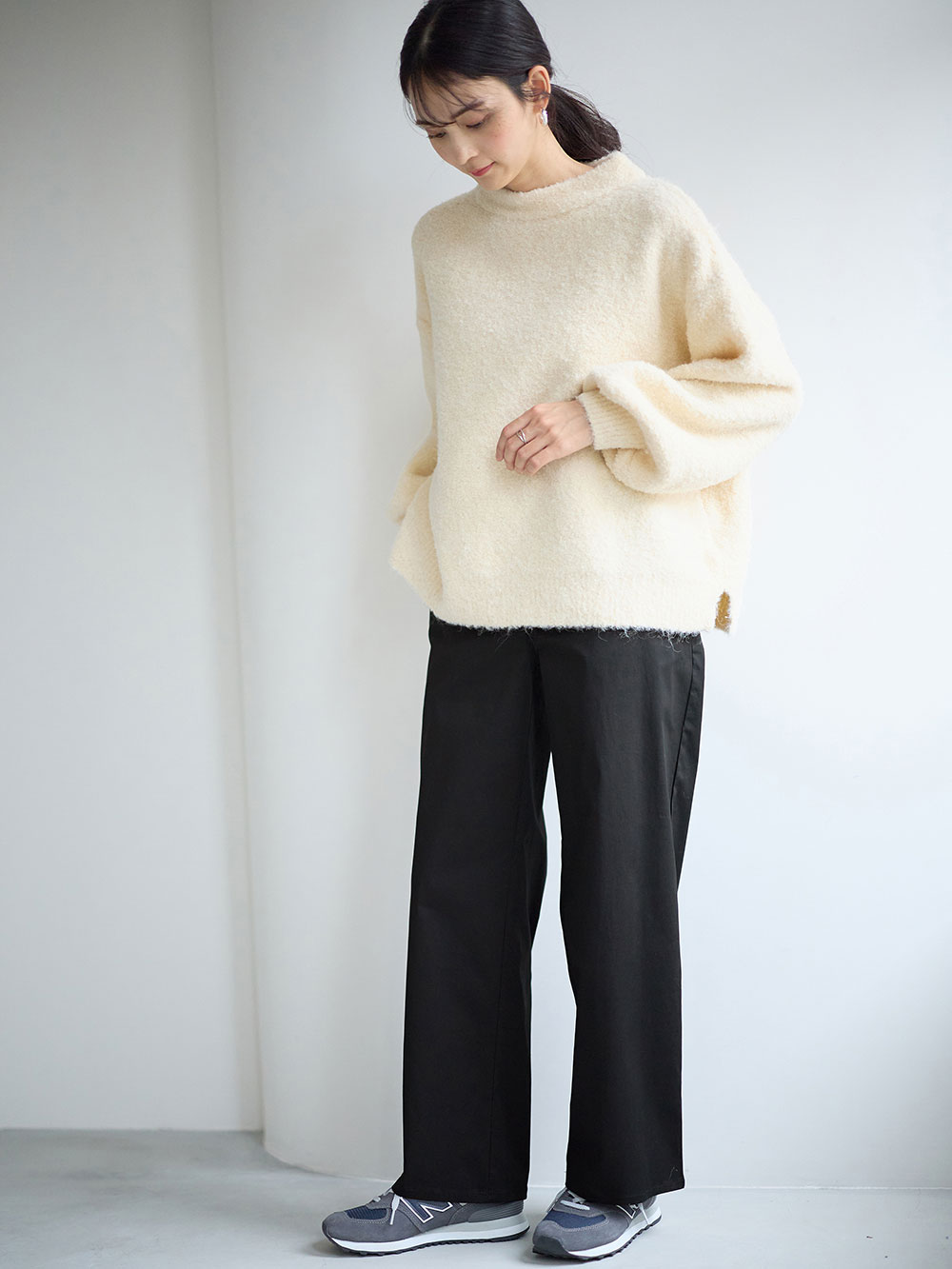 マタニティ トップス|ブークレーニット　マタニティ・授乳服【出産後も長く使える】|オフ