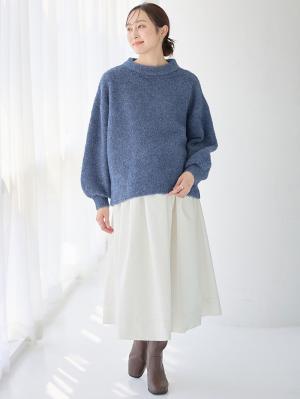 マタニティ トップス|ブークレーニット　マタニティ・授乳服【出産後も長く使える】|ブルー