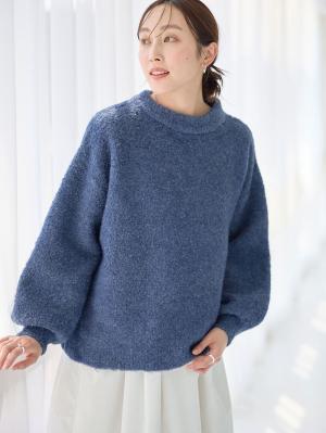 マタニティ トップス|ブークレーニット　マタニティ・授乳服【出産後も長く使える】|ブルー