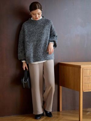 マタニティ トップス|ブークレーニット　マタニティ・授乳服【出産後も長く使える】|グレー