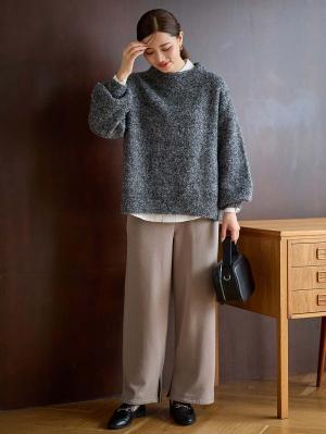 マタニティ トップス|ブークレーニット　マタニティ・授乳服【出産後も長く使える】|グレー