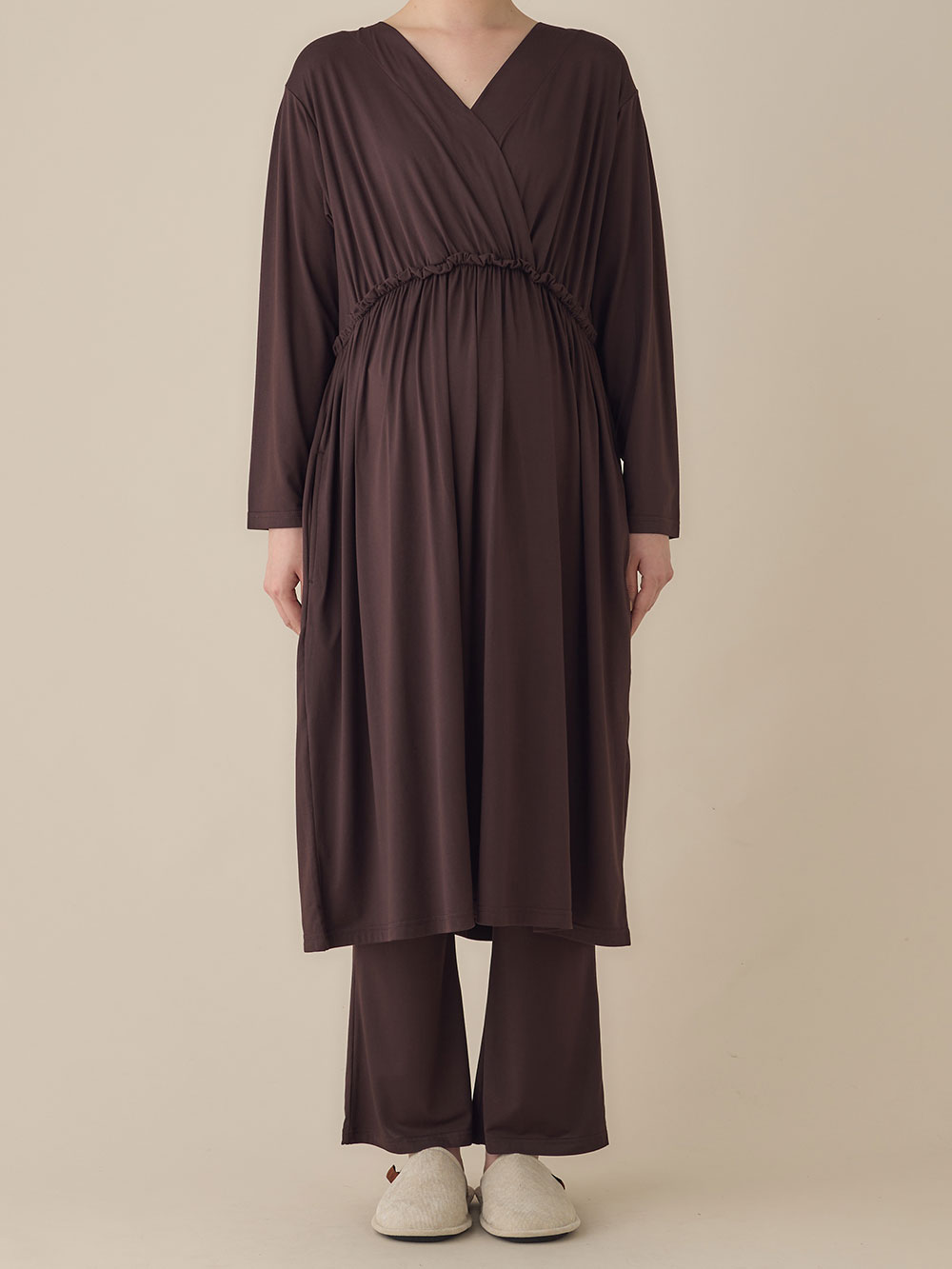 マタニティ パジャマ・ルームウェア|しっとり感触カシュクールワンピース&産後も使えるパンツパジャマ　マタニティ・授乳パジャマ【出産後も長く使える】