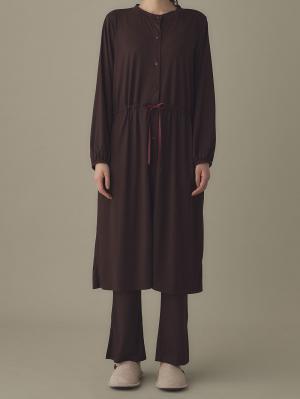 マタニティ パジャマ・ルームウェア|しっとり感触ウエスト切替ワンピース＆産後も使えるパンツパジャマ　マタニティ・授乳パジャマ【出産後も長く使える】