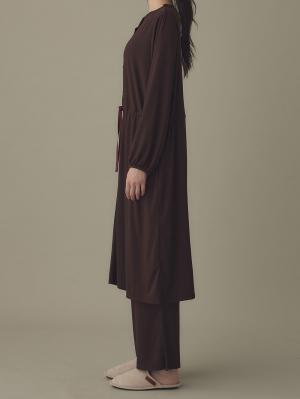 マタニティ パジャマ・ルームウェア|しっとり感触ウエスト切替ワンピース＆産後も使えるパンツパジャマ　マタニティ・授乳パジャマ【出産後も長く使える】