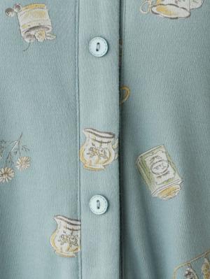 マタニティ パジャマ・ルームウェア|スムース素材ティータイムモチーフネグリジェ　マタニティ・産後授乳服【出産後も長く使える】Rosemadame（ローズマダム）