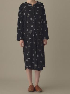 マタニティ パジャマ・ルームウェア|スムース素材ティータイムモチーフネグリジェ　マタニティ・産後授乳服【出産後も長く使える】Rosemadame（ローズマダム）