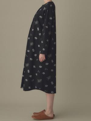 マタニティ パジャマ・ルームウェア|スムース素材ティータイムモチーフネグリジェ　マタニティ・産後授乳服【出産後も長く使える】Rosemadame（ローズマダム）