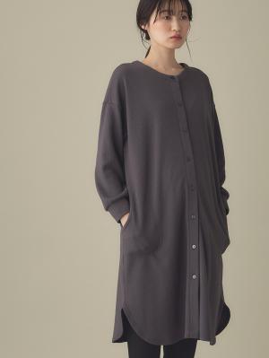 マタニティ パジャマ・ルームウェア|ワッフルフェイス裏起毛×スムースパジャマ　マタニティ・産後授乳服【出産後も長く使える】Rosemadame（ローズマダム）|チャコール